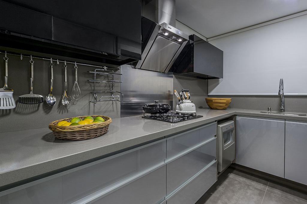 Cozinha em tons de cinza – vista 2
